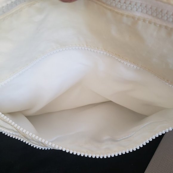 Kipling Womens Bag Davina White Gray Wide Strap Adjustable Nylon 12.5 x 10 - Picture 12 of 13